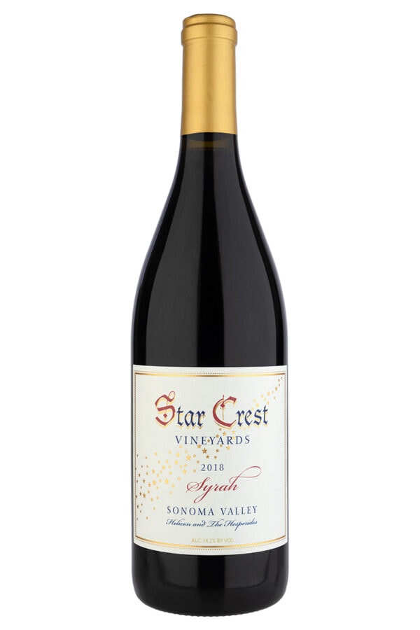 A picture of a bottle of 2018 Syrah